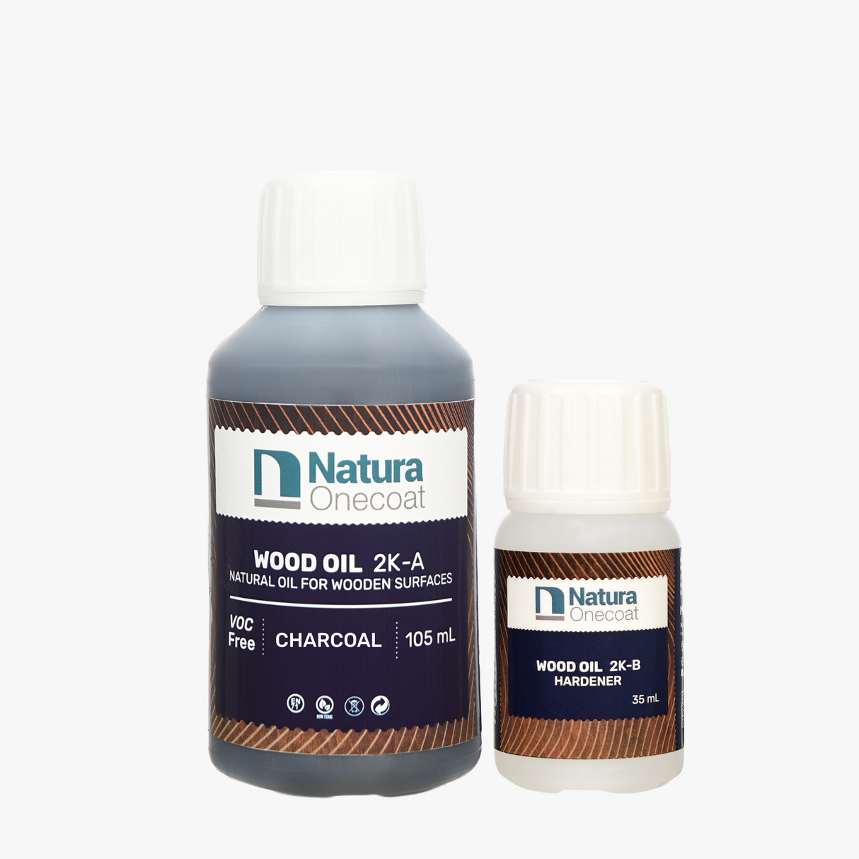 Natura Onecoat Wood Oil 2K Charcoal 140 mL